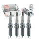 4 pc NGK V-Power Spark Plugs compatible with Toyota 4Runner 2.7L L4 2010| Patented V-cut nickel electrode concentrates spark for better fuel economy. 30,000-60,000 mile copper-grade value.