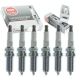 6 pc NGK V-Power Spark Plugs compatible with Toyota Camry 3.5L V6 2011-2014| Patented V-cut nickel electrode concentrates spark for better fuel economy. 30,000-60,000 mile copper-grade value.