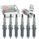 6 pc NGK V-Power Spark Plugs for Toyota Highlander 3.5L V6 2011-14| Patented V-cut nickel electrode concentrates spark for better fuel economy. 30,000-60,000 mile copper-grade value.