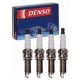 4 pc DENSO Iridium Long Life Spark Plugs for Kia Sorento 2.4L L4 2012-17| OE-grade iridium center for factory-spec efficiency and 80,000-100,000 mile service life.