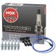 NGK Wire & 6 V-Power Spark Plugs Kit For Mitsubishi Montero 3.5 V6 VIN M