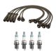 Denso Wire Set 7mm & 4 Iridium Power Spark Plugs .044 Kit For Geo Tracker 1.6 L4 Naturally Aspirated VIN U