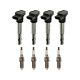 Coil & Iridium Spark Plug Kit Set for