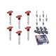 6 Coil + 6 NGK Iridium Spark Plugs for 2009-2011 Audi Q5 3.2L V6 UF529