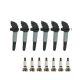 Ignition Coil & Iridium Spark Plug Kit Set for BMW 5 6 7 X Series 4.8L V8