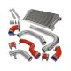 New Front Mount Intercooler Kit For Audi A4 1.8T Turbo B6 Quattro 02-06 Red