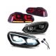 FULL Headlights+Tail Lights For VW Golf MK6 2010-2013 w/ Dynamic DRL