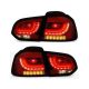 For 10-14 VW Golf Hatchback 3D Bar Tail Light Brake/Reverse Lamp Red/Smoked