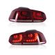 For VW Volkswagen Golf 6 MK6 11-14 Tail Lights Red Rear Lamps w/ Sequential