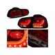 (3D BAR) Red Smoked Rear Tail Light Brake Lamps for 10-14 VW Golf Hatchback