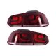 1 Pairs Tail Lights For VW GOLF MK6 R 2010-2013 Cherry Red Brake Light
