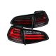 Jet Black Fits 2015-2017 Vw Volkswagen Golf Mk7 Tail Lights Brake Lamps
