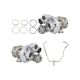For BMW X5 X6 V8 550i 750i Twin Turbo Kit w/ Turbocharger Gaskets & Oil Line CSW